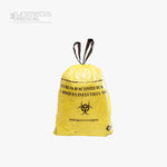 UNIMEDIS Déchets DASRI - Sac plastique DASRI 15L jaune 18µm NF (Rouleau de 25)