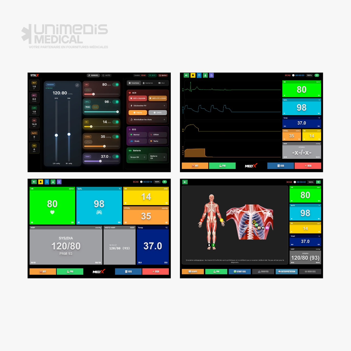 VitalX Moniteur de simulation - Pack Scope de formation