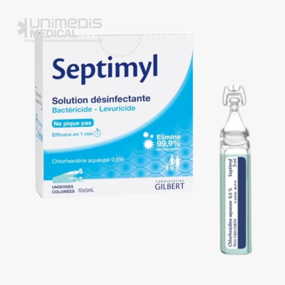 LABO GILBERT - Chlorhexidine 0.5% 10x5ml (par boite) Désinfectants Bactéricide et Antiseptiques